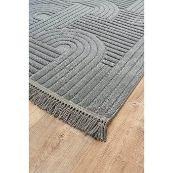 Liya Iskandinav Bukle Halı Dokuma Halı Antrasit Halı Salon Halısı - 200 x 290 cm