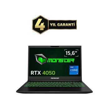 Monster Abra A5 V20.7.5 I7 13620h 32 Gb 1 Tb Ssd 6 Gb Rtx4050 15.6" W11h Fhd Dizüstü Oyuncu Bilgisayarı
