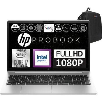 Hp Probook 450 G10 Intel Core I7 1355U 32GB 1tb SSD Intel® Iris® Xᵉ Freedos 15.6" Fhd Taşınabilir Bilgisayar 9G1G3ETF07 + Weblegelsin Çanta - 1 TB
