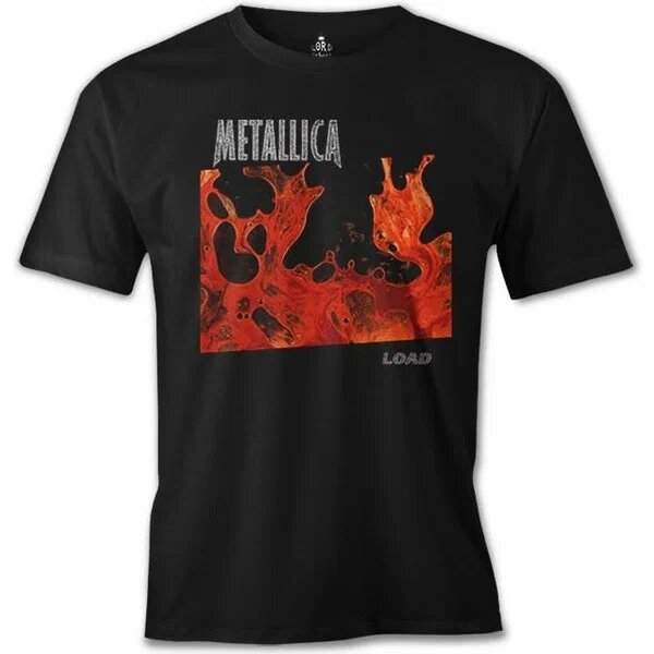 Lord Metallica — Load Siyah %100 Türk Pamuğu XXXL Kısa Kol Bisiklet Yaka T-Shirt