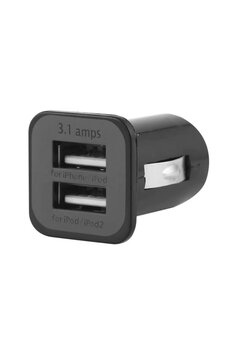Knmaster Usams Çift Usb'li Araç Çakmaklık Şarj Adaptörü Siyah