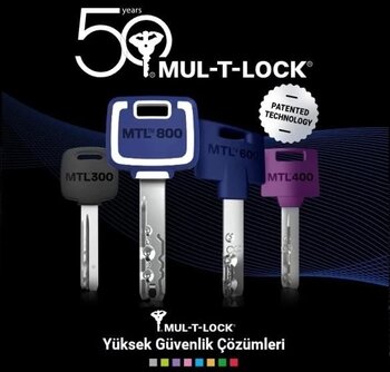 Mul-T-Lock Mtl 400 Tuzaklı Bilyalı Kapı Kilidi 69 mm