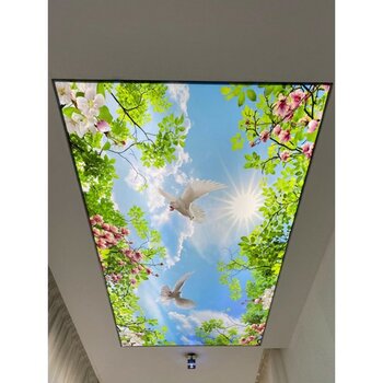 Oturma Gergi Tavan Modelleri - Ahşap