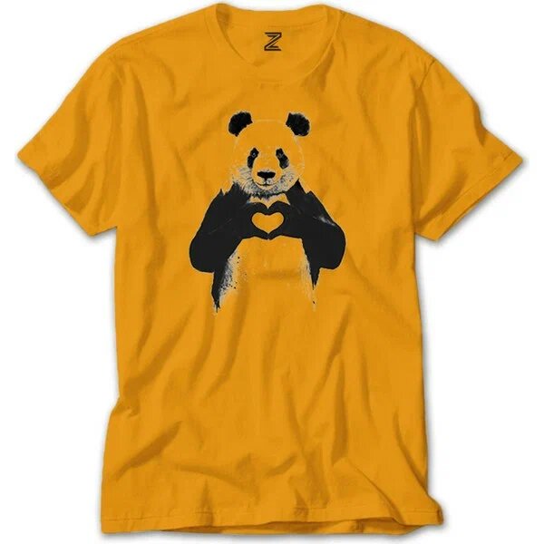 Z Zepplin Panda Love Sarı XL Tişört