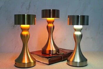 Masa Üstü Dokunmatik Ledli Lamba ALK3701 Bej Masa Lambası