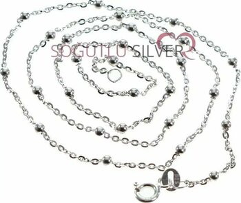 Top top  Gümüş Zincir Rose(toplu Zincir)