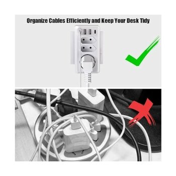 7'si 1 Arada Çoklu Priz, USB Priz, Type-C + 3 Usb'li Çoklu Priz,