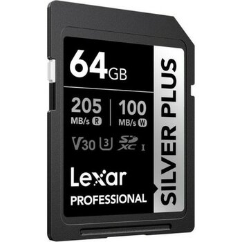 Braventa Collection Lexar 64GB Silver Plus Sd Uhsı V30 U3 205MB/S Hafıza Kartı - Standart