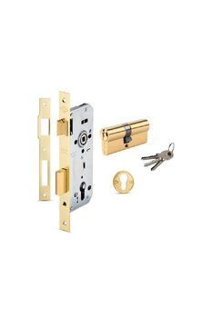 Kale Kilit Kale 152 R Silindirli Göbekli Gömme Kapı Kilidi Sarıl Oval 40 Mm