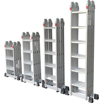 Asil Çok Amaçlı Alüminyum Katlanır Akrobat Merdiven 150 kg Taşıma Kapasiteli EN131 Sertifikalı | 4x3 / 4x4 / 4x5 / 4x6 Basamak Seçenekleri