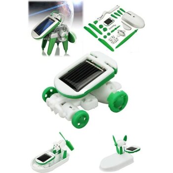 Güneş Enerjili Robot Oluşturma Seti Solar Kit Robot Seti - Açık - Yeşil