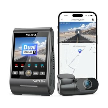 Viofo A229 Plus 3 Kameralı Ön-Iç-Arka 2K+2K+1080P Hdr Sony Starvis 2 Wifi Gps’li Araç Kamerası