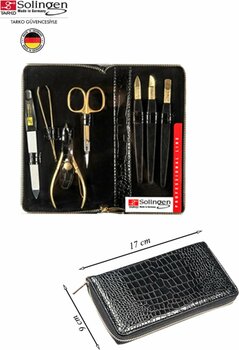 Solingen Çantalı Manikür & Pedikür Seti 191 G - Paslanmaz Çelik , 9 Parça , Gold Renk