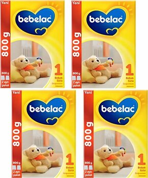 Bebelac 1 Numara 800 gr 0-6 Ay 4`lü Paketi (3200gr-