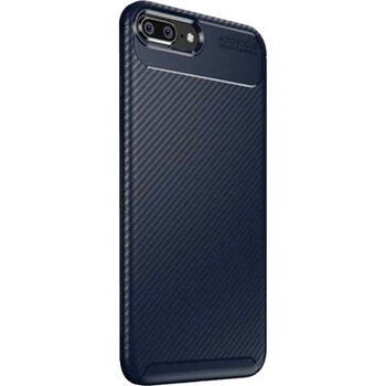 Smart Tech Apple iPhone 8 Karbon Desenli Negro Silikon Kılıf Lacivert