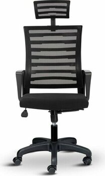 Asbir Mobilya Capri Başlıklı Fileli Ev Ofis Koltuğu Çalışma Koltuğu Bilgisayar Sandalyesi - Siyah