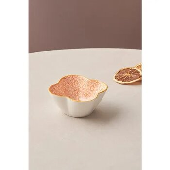 Karaca Floral 10 cm Turuncu Yonca Çerezlik