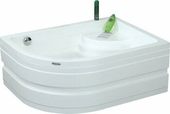 Reno Oturmalı Yarı Oval Mini Küvet 120x90, H43 (Gövde + Metal Ayak + Ön Panel)