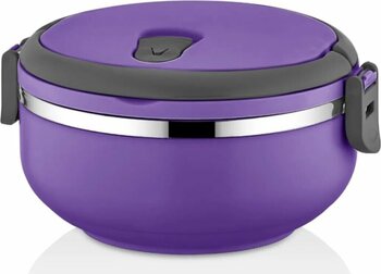 FreshBox Yeni Renk Mor Tek Katlı Sızdırmaz Yemek Termosu Sefer Tası