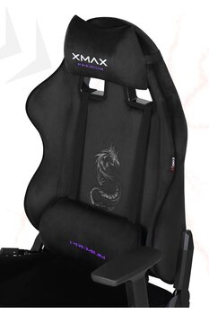 XMAX / Rio Balerion Terletmez Kadife Kumaş Siyah Gaming Oyuncu Koltuğu / 120 Kg Taşır