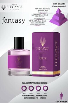 silver elegance vip perfume Fantasy 50 Ml Edp Kadın Parfümü for Women.
