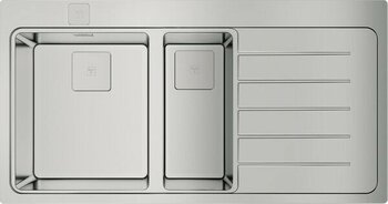 Teka Zenıt RS15 1½b 1d Auto Paslanmaz Çelik 1,5 Gözlü Eviye - Parlak Krom