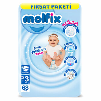 Molfix Fırsat Paketi Midi Bebek Bezi 68'li