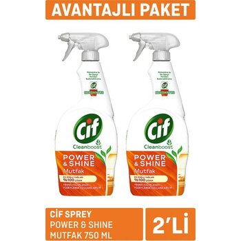 Cif Sprey Power & Shine Mutfak 2 x 750ML 2 Adet