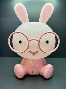 Doğan Hediyelik Tavşan 3 Kademe LED Işıklı Çocuk Masa Gece Lambası-3d Galaxy Kuromi Hello Kitty Sevgili Oyuncak - Pembe