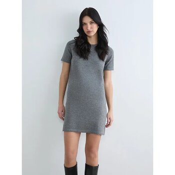 Taşlı Mini Triko Elbise