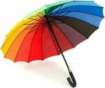 Gökkuşağı Rengarenk 16 Telli Şemsiye