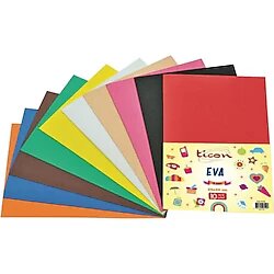 Eva Kağıdı A4 Sade Yapışkanlı Eva Kağıdı 10 Renk