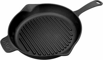 Lava Yuvarlak Saplı Demir Döküm 28 cm Izgara Tavası