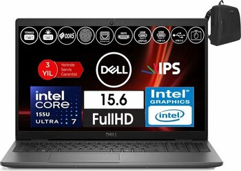 Dell Latitude 3550 Intel Core Ultra 7 155U 96 GB DDR5 2 TB SSD 15,6" FHD IPS FreeDOS Taşınabilir Bilgisayar