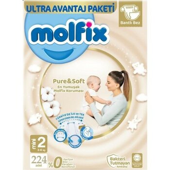 Molfix Pure & Soft Bebek Bezi Mini 2 No 224 Adet
