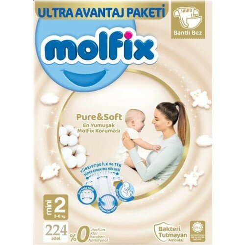 Molfix Pure & Soft Bebek Bezi Mini 2 No 224 Adet