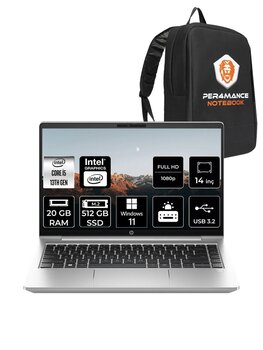 Hp Probook 440 G10 Intel Core I5 1335u 20gb 512gb Ssd 14" Fhd W11h Taşınabilir Bilgisayar & Per4 Çanta