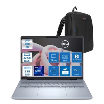 Dell 14 Plus Core Ultra 7 258V 32Gb 2Tb Ssd Intel Arc 140V Gpu 14" 2.5K 2560X1600 300Nıts Wi-Fi7 Windows 11 Pro Kurumsal Bilgisayar Dbcu7321wp11 + Zettaçanta