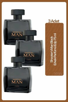 Farmasi Shooter's Man Black Erkek Parfümü Edp 75 ml - 3 Adet