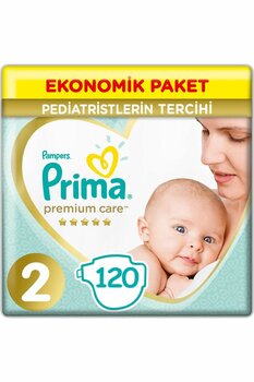Prima 2 Beden Yenidoğan Bebek Bezi Premium Care 120 Adet