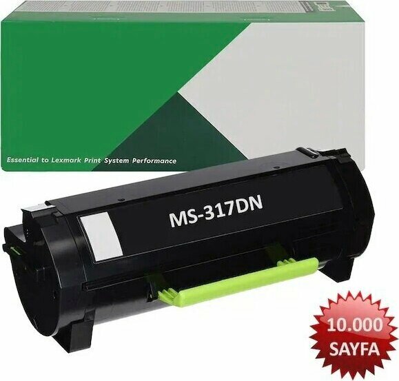 Lexmark Ms317dn 10 000 Sayfa Siyah Uyumlu Toner