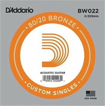 D'Addario BW022 .022 4,13 inç 80/20 Bronz Akustik Gitar Tek Tel