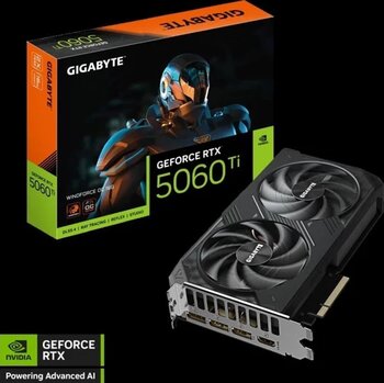 GIGABYTE GV-N506TWF2OC-16GD, RTX5060TI, WINDFORCE OC, 16Gb, GDDR7, 128BIT, 2 Fanlı, 1xHDMI, 3xDP, GA