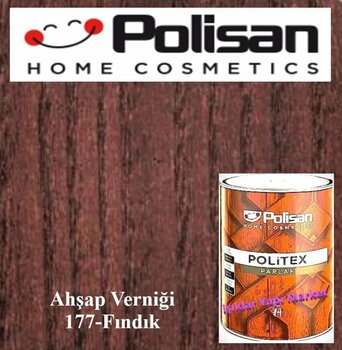 Polisan Ahşap Verniği-vernik-politex Lux Vernikli Parlak-fındık-2,50lt.