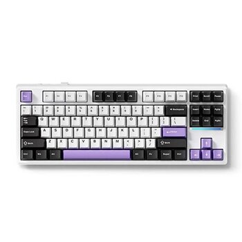 Mchose Mc-k87-13 %80 TKL RGB Kablosuz Hotswap Mor Mekanik Oyuncu Klavyesi