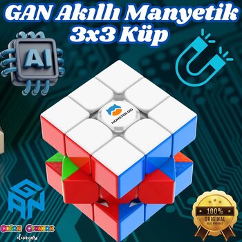 Akıllı Gan Monster Go Standard 3x3 Manyetik Küp - Zeka Küpü - Akıllı Küp - Yapay Zekalı Küp - Akıllı Manyetik