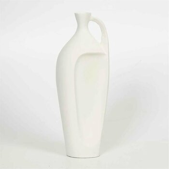 Vitale Beyaz Vazo 8*14*37 Cm