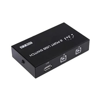 2 Port Usb Switch 2 Port Seçmeli Usb Switch 2 Port Manuel Usb Seçici 2 Pc 1 Yazıcı Seçmeli Switch Siyah