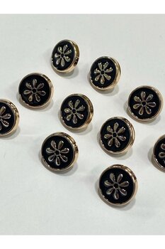 karantuhafiye Bluz Gömlek Düğmesi/Metalize(Plastik) Düğme / 10 lu set / 1 cm