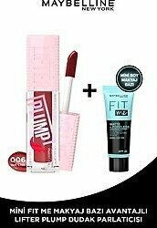 Maybelline New York Lifter Plump Dudak Parlatıcısı 006 Hot Chili + Fit Me Primer Matte Mini